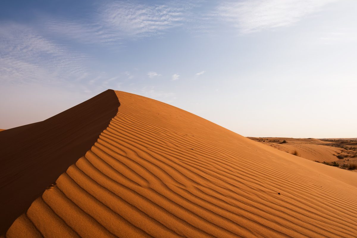 Desert landscape on the pilgrimage route