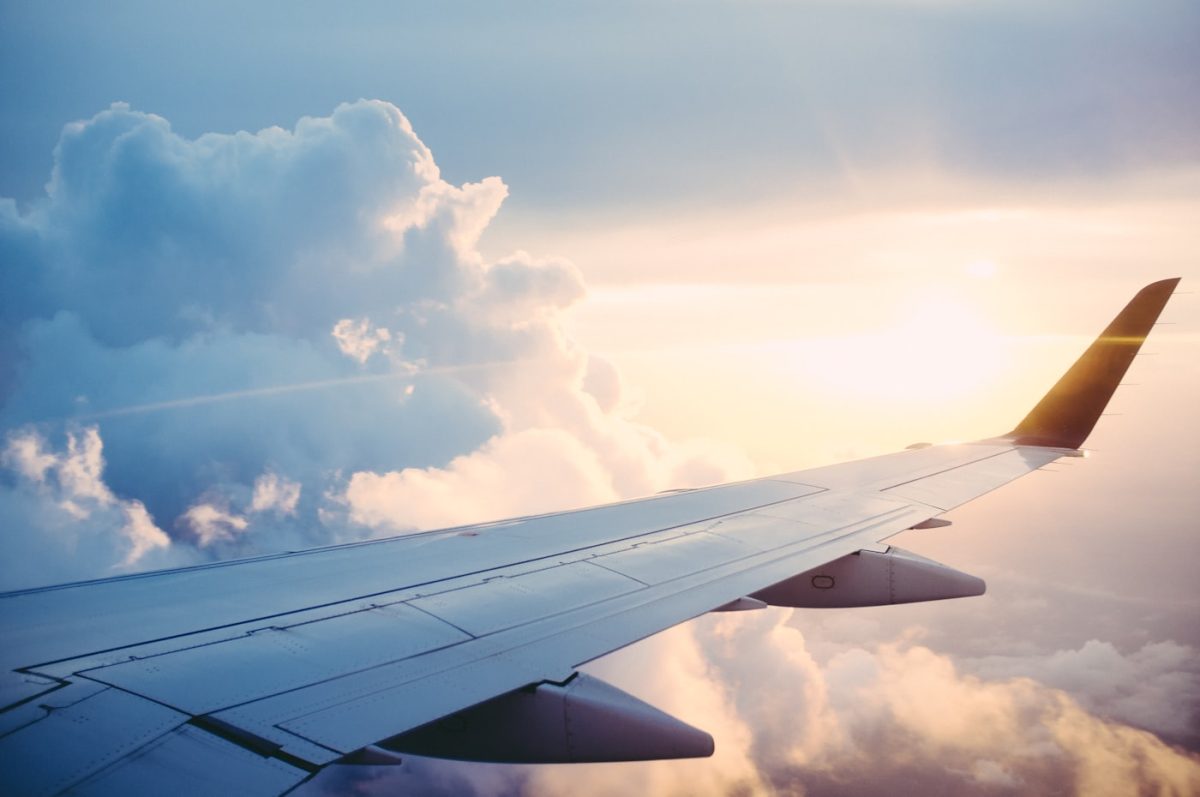 Aircraft wing during journey to Saudi Arabia